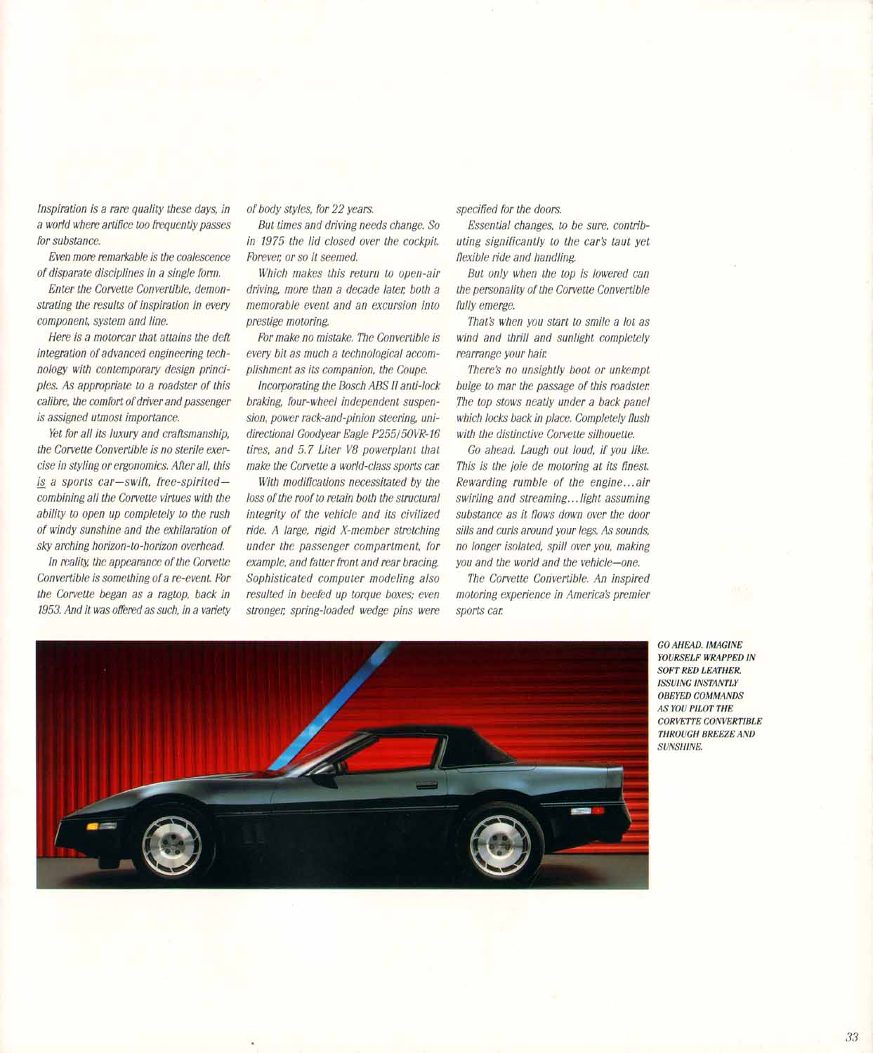 1987 Corvette Prestige Brochure Page 29